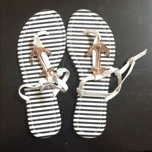 Rose Gold Anchor Sandals